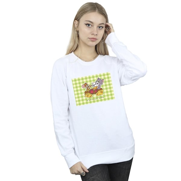 Tom And Jerry Damtröja för kvinnor/damer Breakfast Buds Sweatshirt XL Vit White XL