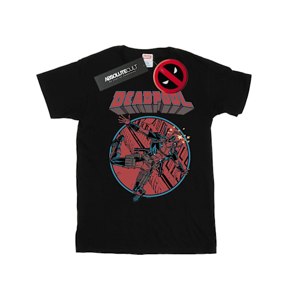 Marvel Dam/Damer Deadpool Flygande Bomull Boyfriend T-shirt S Black S