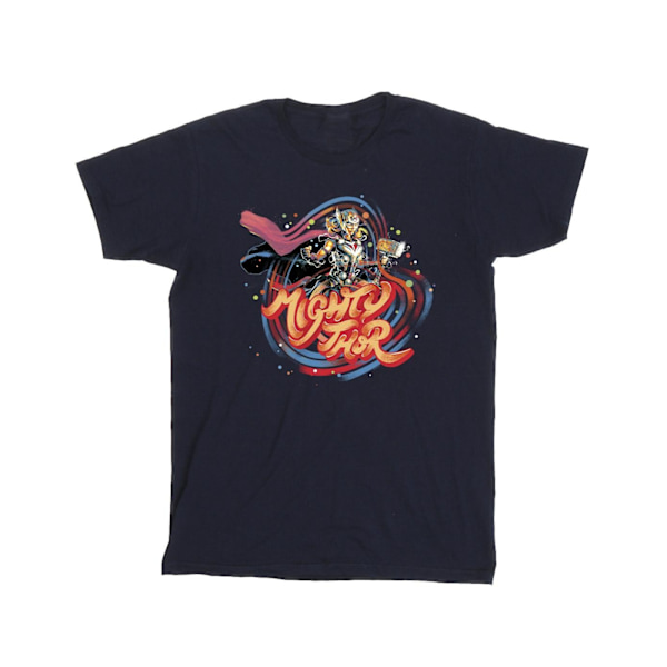 Marvel Herr Thor Love And Thunder Mighty Thor Swirl T-Shirt 4XL Navy Blue 4XL