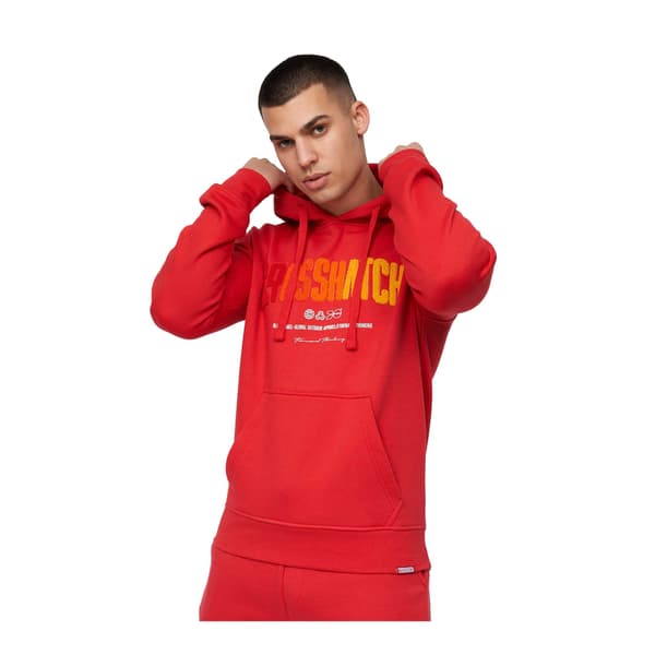 Crosshatch Herr Flocked Hoodie S Röd Red S