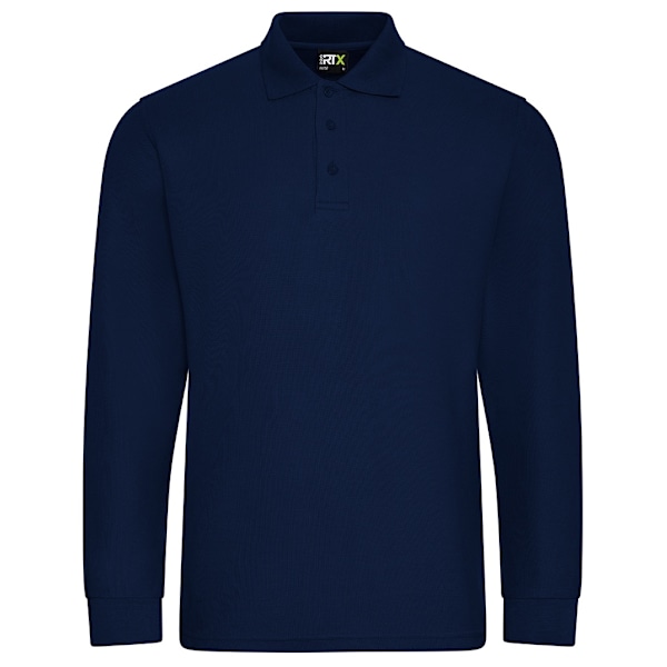 PRO RTX Herr Pro Piqué Långärmad Poloskjorta M Marinblå Navy M