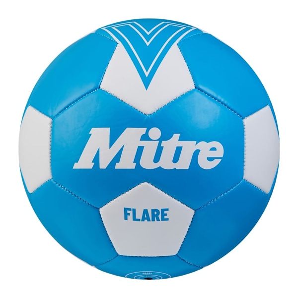 Mitre Flare 2024 Fotboll 5 Fluorescerande Blå/Vit Fluorescent Blue/White 5