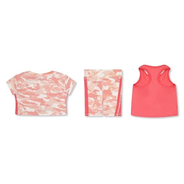 Reebok Flickor Camo Topp & Byxset Set (3-pack) 9-12 Månader Neon/Sunset 9-12 Months