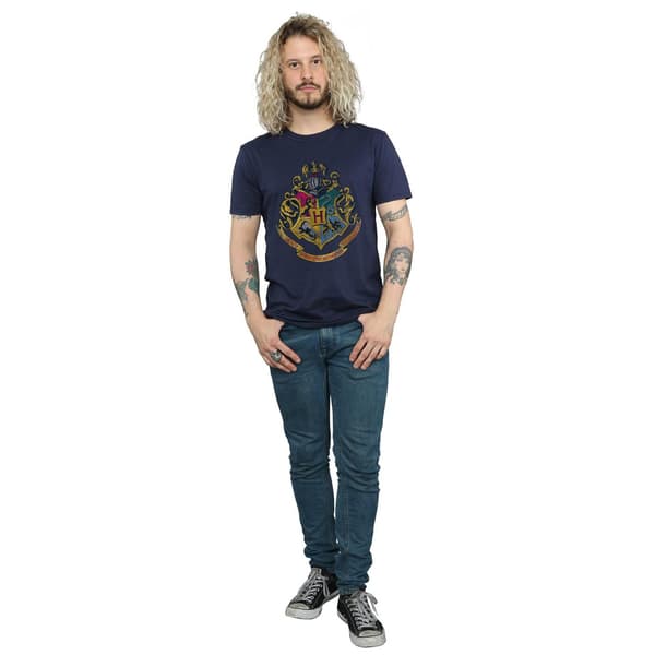 Harry Potter Herr Hogwarts T-shirt i bomull S Marinblå Navy Blue S