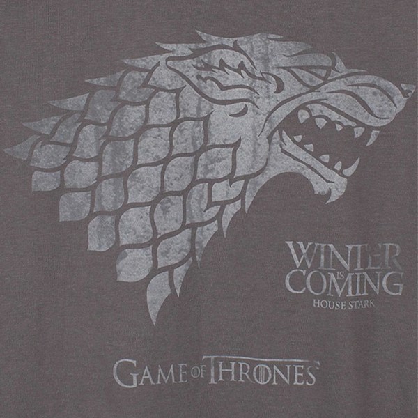 Game of Thrones Herr T-shirt L Grå Vinterns Nalkas Direwolf Grey L