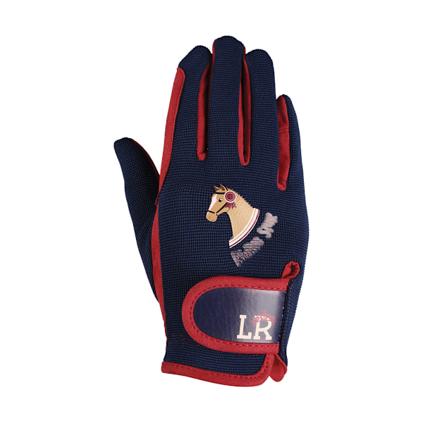 Little Rider Barn/Barn Riding Star Collection Riding Glove Navy/Burgundy M