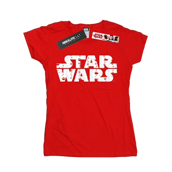 Star Wars Dam/Damer Jul Logo Bomull T-shirt M Röd Red M