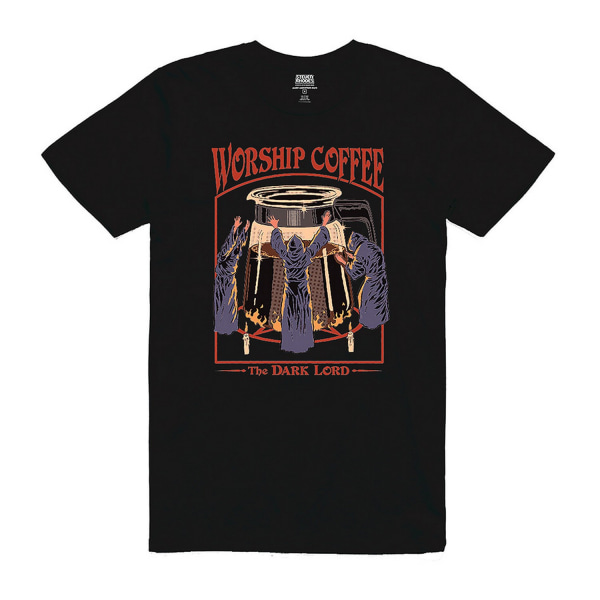 Steven Rhodes Unisex Adult Worship Coffee Kortärmad T-shirt Black XL