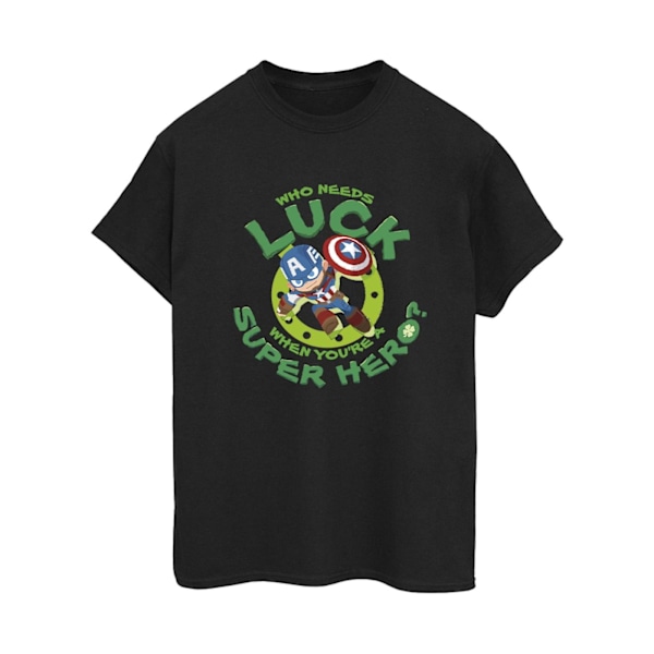 Marvel Dam/Damer St Patrick's Day Captain America Luck Cott Black S