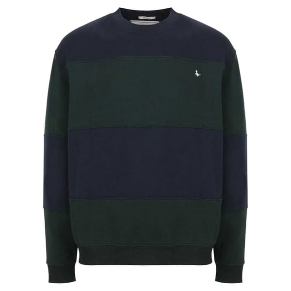 Jack Wills Färgblockströja för män L Pine/Navy Pine/Navy L