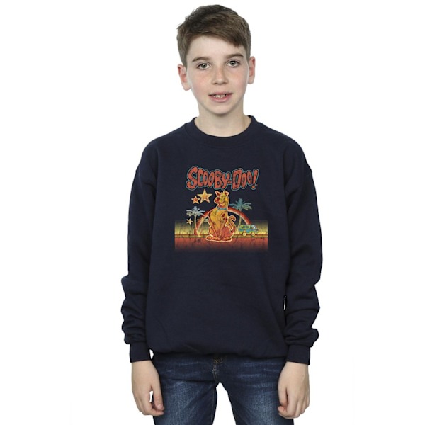 Scooby Doo Boys Palm Trees Sweatshirt 9-11 år Marinblå Navy Blue 9-11 Years