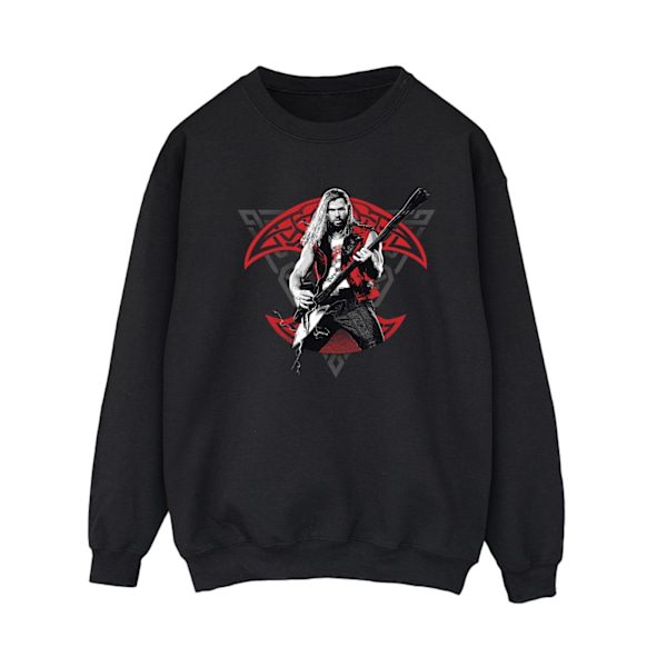 Marvel Dam/Kvinnor Thor Love And Thunder Solo Gitarr Sweatshirt Black L