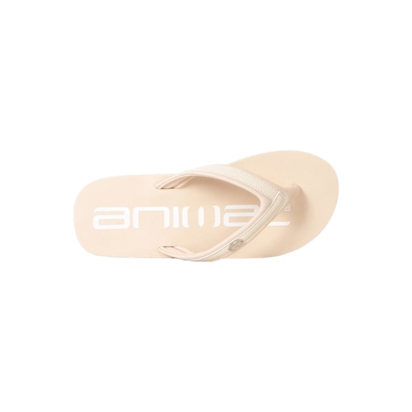 Animal Dam/Kvinna Logo Återvunnen Flip Flops 6 UK Beige/Vit Beige/White 6 UK