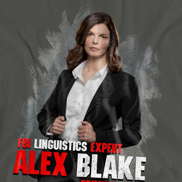 Criminal Minds Unisex Vuxen Alex Blake T-Shirt M Kolgrå Charcoal M