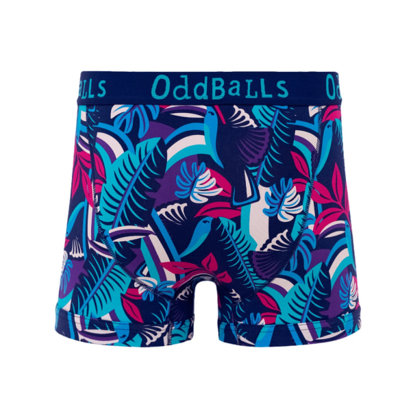 OddBalls Mens Toucan Boxer Shorts L Blå/Rosa/Vit Blue/Pink/White L