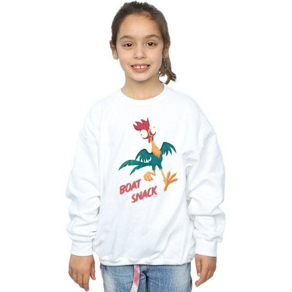 Disney Girls Moana Boat Snack Sweatshirt 9-11 år Vit White 9-11 Years