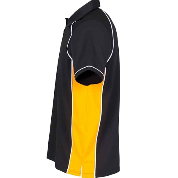 Finden And Hales Herr Performance Pikétröja med Kant XL Svart/Amb Black/Amber/White XL