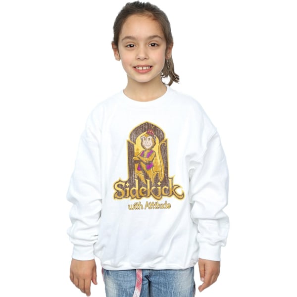 Disney Girls Aladdin Movie Abu Sidekick With Attitude Sweatshirt White 12-13 Years