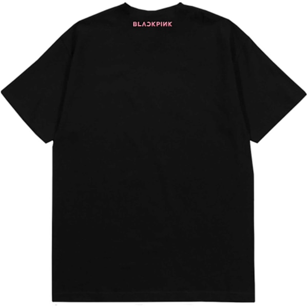 BlackPink Unisex Vuxen Rosa Venom Ryggtryck Bomull Logotyp T-Shir Black M