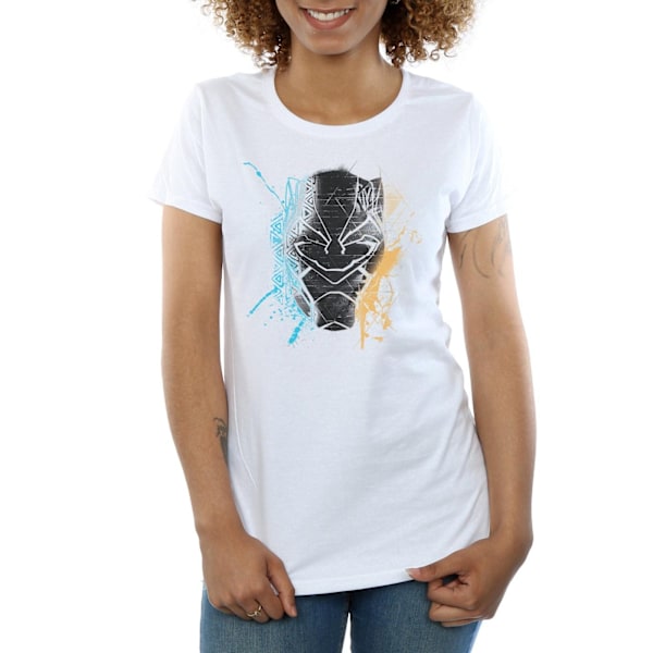 Marvel Womens/Ladies Black Panther Splash Bomull T-shirt S Vit White S