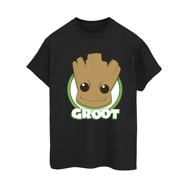 Guardians Of The Galaxy Dam/Damer Groot Badge Bomull Boyfriend T-Shirt Black XXL