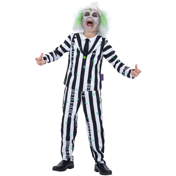Beetlejuice Barn/Barnkostym 4-6 År Svart/Vit Black/White 4-6 Years