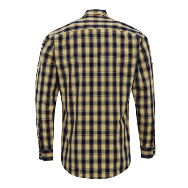 Premier Herr Mulligan Check Långärmad Skjorta M Kamel/Marinblå Camel/Navy M