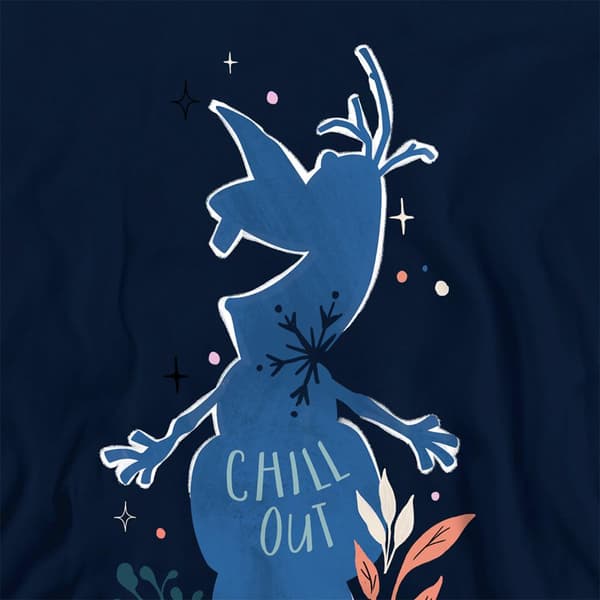 Frozen Barn/Barn Chill Out Olaf Silhuett Pullover Hoodie Navy 5-6 Years
