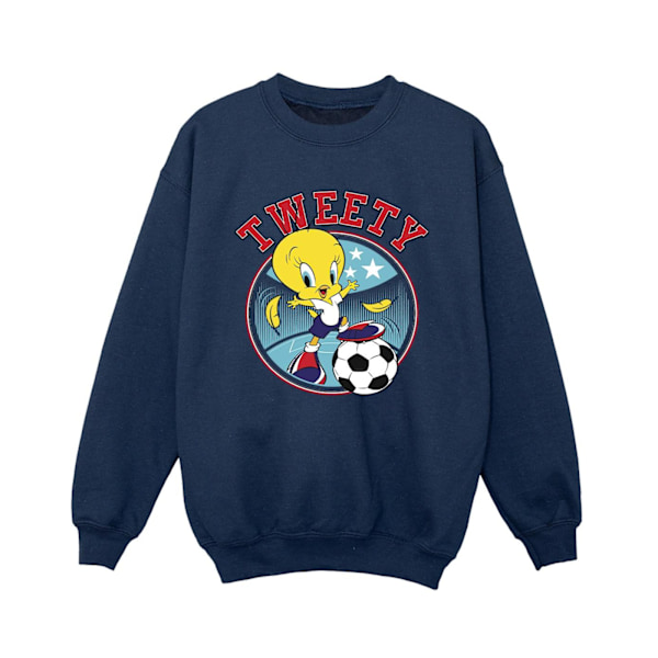 Looney Tunes Pojkar Tweety Fotboll Cirkel Sweatshirt 3-4 År N Navy Blue 3-4 Years