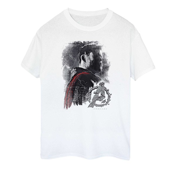 Avengers Endgame Herr Thor Borstad Bomulls T-Shirt L Vit White L