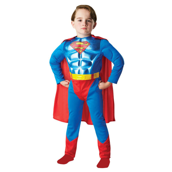 Superman Barn/Barn Metallic Kostym L Blå/Röd Blue/Red L
