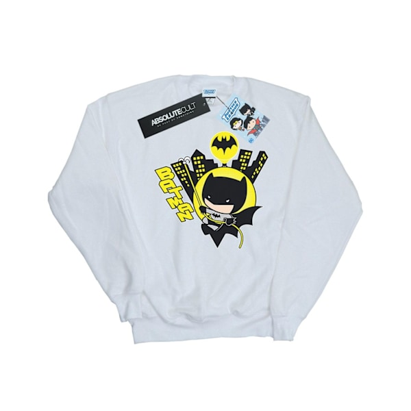 DC Comics Girls Chibi Batman Swinging Sweatshirt 7-8 år Vit White 7-8 Years