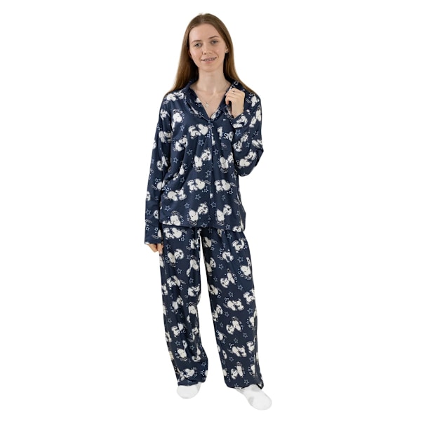 Peanuts Dam/Dam Snoopy Långärmad Lång Pyjamas Set M Blå Blue M