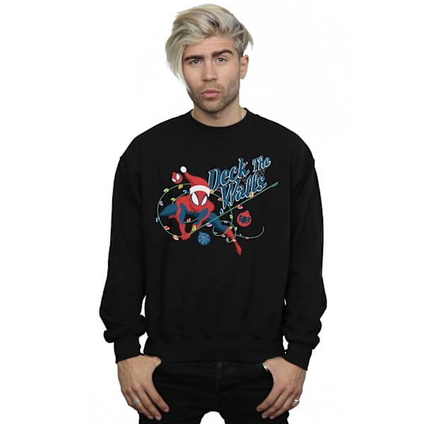 Marvel Mens Spider-Man Deck The Walls Sweatshirt M Svart Black M