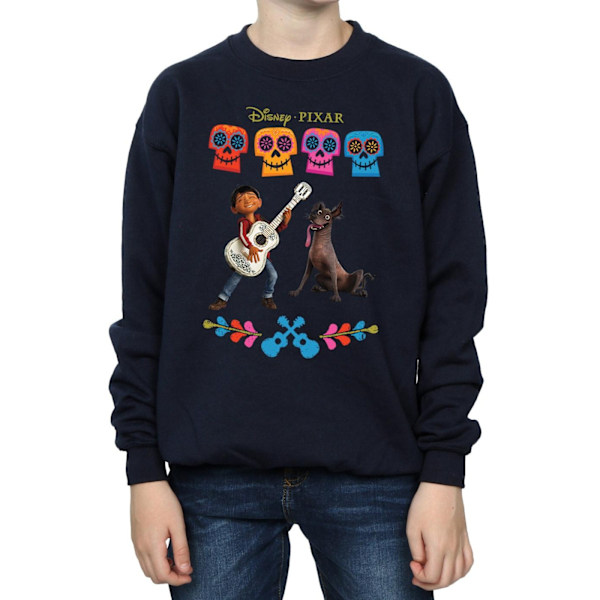 Disney Pojkar Coco Miguel Logo Sweatshirt 7-8 År Marinblå Navy Blue 7-8 Years