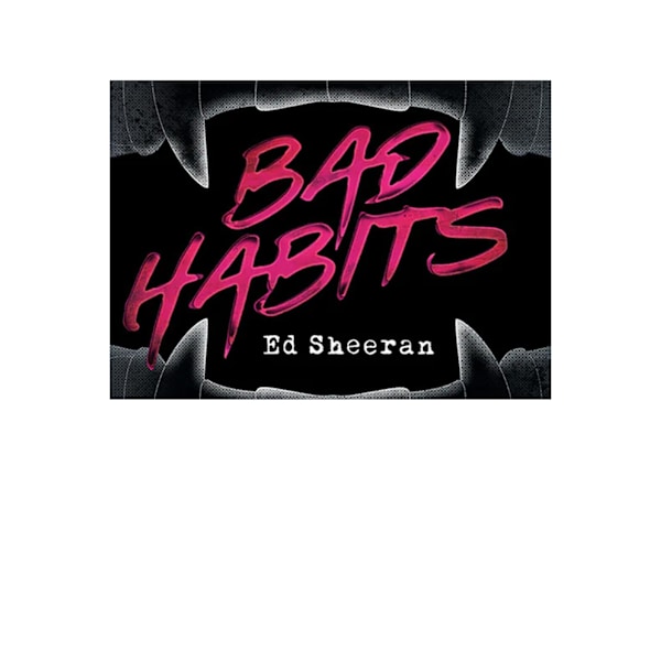 Ed Sheeran Bad Habits Vampire Poster One Size Black Black One Size