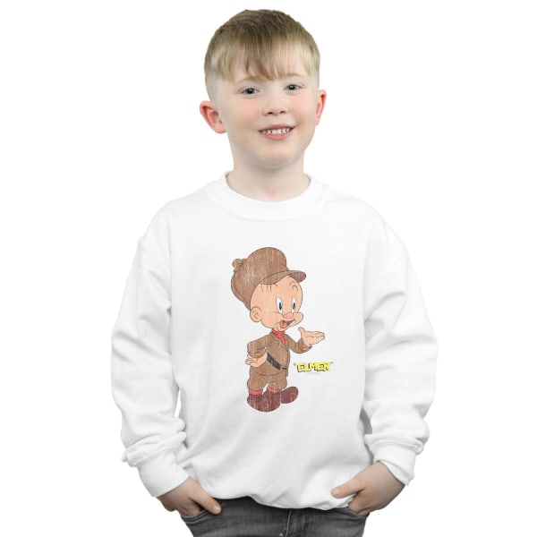 Looney Tunes Boys Elmer Fudd Distressed Sweatshirt 5-6 år Wh White 5-6 Years