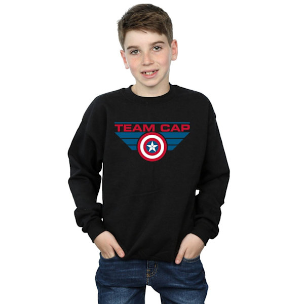 Marvel Boys Captain America Civil War Team Cap Sweatshirt 7-8 år Black 7-8 Years