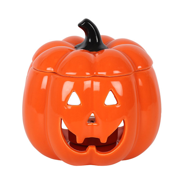 Something Different Jack-O Keramisk Lykta Oljebrännare En Storlek Orange One Size