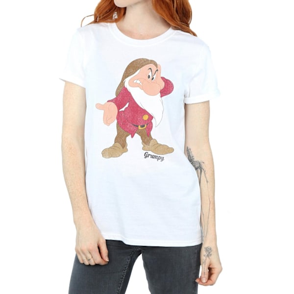 Snövit och de sju dvärgarna Dam/Dam Grumpy Bomull Pojkvän White XL