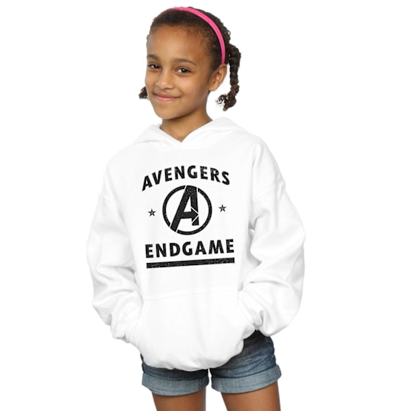 Marvel Girls Avengers Endgame Varsity Hoodie 7-8 år Vit White 7-8 Years