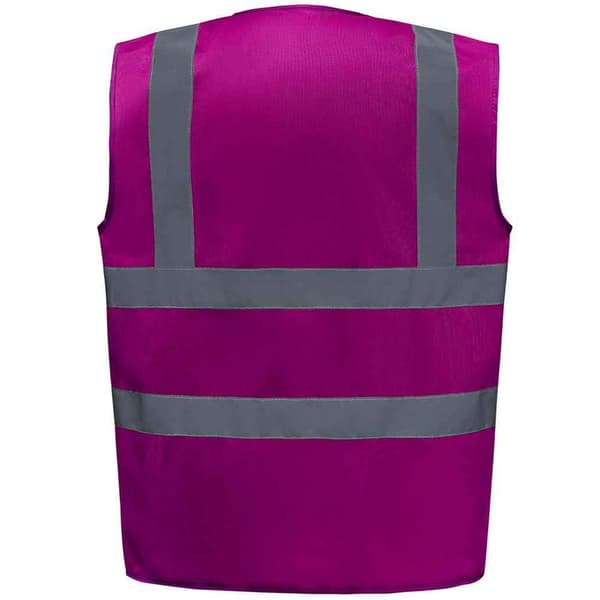 Yoko herr band & brace Hi-Vis väst 3XL hallon Raspberry 3XL