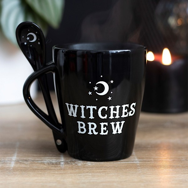 Something Different Witches Brew Mug Set En Storlek Svart/Vit Black/White One Size