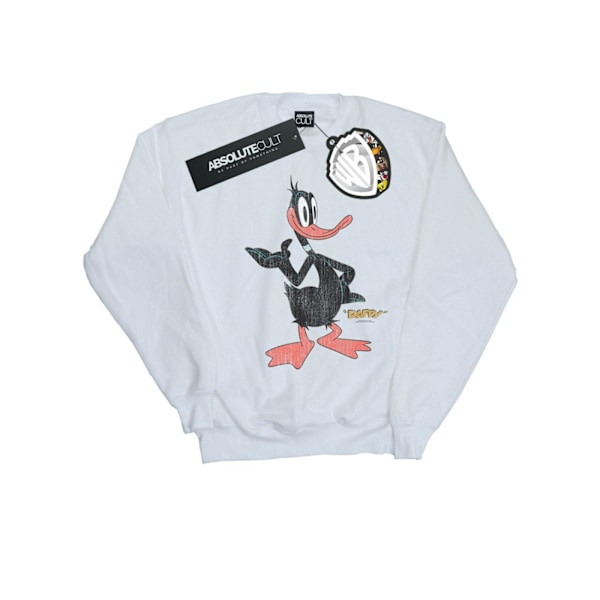 Looney Tunes Pojkar Daffy Duck Distressed Sweatshirt 5-6 År Wh White 5-6 Years