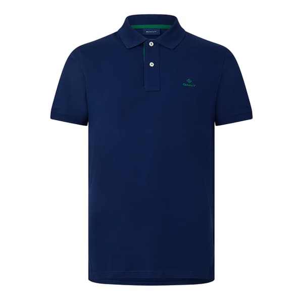Gant Herr Rugger Pikétröja M Marinblå/Rosa Navy/Pink M