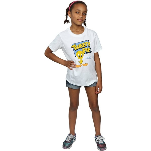 Looney Tunes Girls Tweety Pie Bomull T-shirt 12-13 År Vit White 12-13 Years