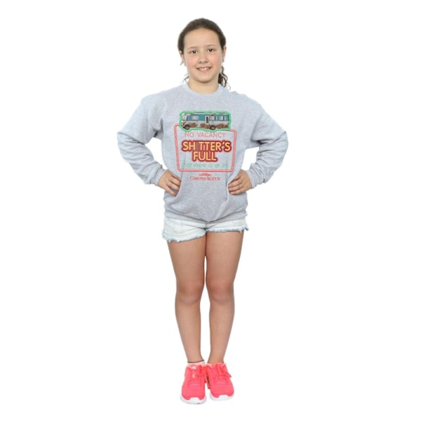 National Lampoon's Christmas Vacation Girls No Vacancy Sweatshirt Sports Grey 9-11 Years