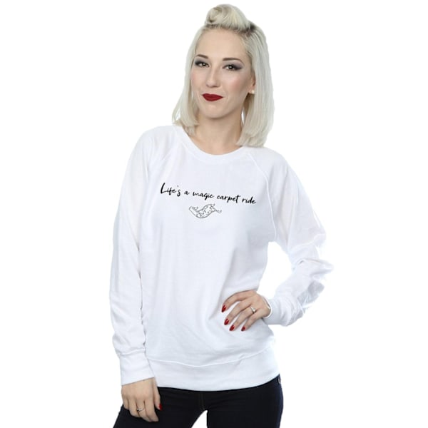 Disney Dam/Damer Aladdin Livet Är En Magisk Mattresa Sweatshirt White S