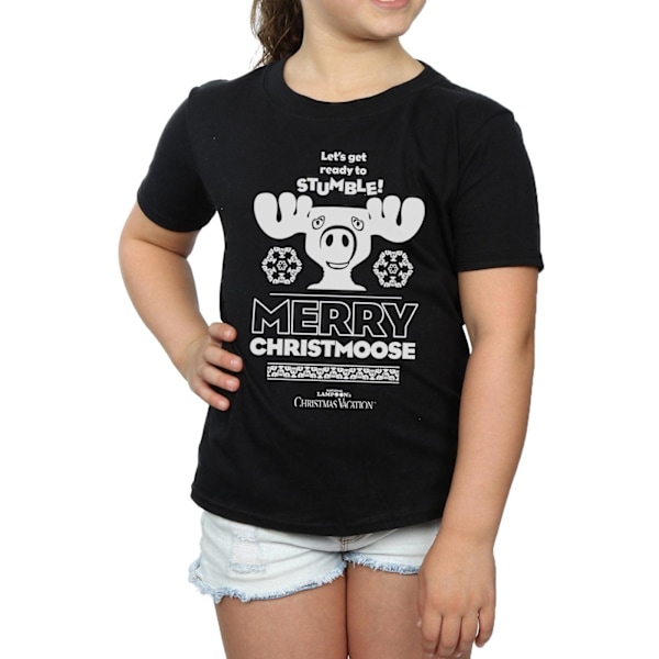 National Lampoon's Christmas Vacation Girls Merry Christmoose C Black 7-8 Years