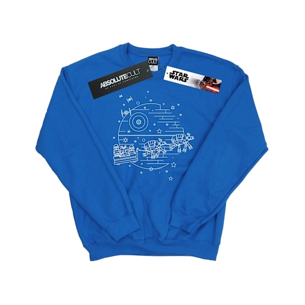 Star Wars Mens Death Star Sleigh Sweatshirt L Royal Blue Royal Blue L